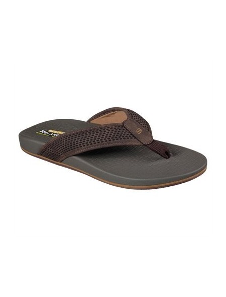 skechers sandals hombre marron