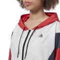 SUDADERA REEBOK LINEAR LOGO WINDBREAKER FI2009 BCO/ROJO SUDADERA
